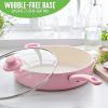imageGreenlife Soft Grip Healthy Ceramic Nonstick 5QT Saute Pan Jumbo Cooker with Helper Handle and Lid PFASFree Dishwasher Safe PinkPink