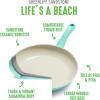 imageGreenlife Soft Grip Healthy Ceramic Nonstick 5QT Saute Pan Jumbo Cooker with Helper Handle and Lid PFASFree Dishwasher Safe PinkTurquoise