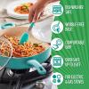 imageGreenlife Soft Grip Healthy Ceramic Nonstick 5QT Saute Pan Jumbo Cooker with Helper Handle and Lid PFASFree Dishwasher Safe TurquoiseTurquoise