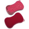 imageGreenLife Reusable Multipurpose Silicone 2 Pack Sponge and Scrubber Hygienic and Odor Resistant Dish Washing Scratch Free Cleaning Dishwasher and Microwave Safe BPA Free Green and YellowRed