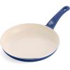 imageGreenLife Soft Grip Diamond Healthy Ceramic Nonstick 10quot Frying Pan Skillet PFASFree Dishwasher Safe BlackBlue