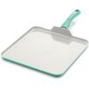 imageGreenLife Soft Grip Healthy Ceramic Nonstick 11quot Griddle Pan PFASFree Dishwasher Safe TurquoiseTurquoise