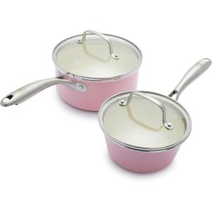 imageGreenLife Artisan Healthy Ceramic Nonstick 5QT Saute Pan Jumbo Cooker with Helper Handle and Lid Stainless Steel Handle PFASFree Dishwasher Safe Oven Safe TurquoisePink