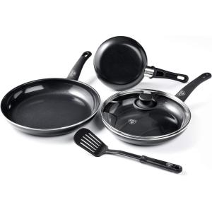 imageGreenLife Soft Grip Diamond Healthy Ceramic Nonstick 10quot Frying Pan Skillet PFASFree Dishwasher Safe BlackBlack