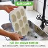 imageGreenLife 12Cup Muffin Pan Healthy Ceramic Nonstick Bakeware PFOA ampamp PFASFree Cupcake Sheet Durable Baking Tray Versatile Kitchen Essentials Easy Clean Muffin Mold Nonstick Baking Pan BluePeriwinkle