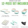 imageGreenLife 12Cup Muffin Pan Healthy Ceramic Nonstick Bakeware PFOA ampamp PFASFree Cupcake Sheet Durable Baking Tray Versatile Kitchen Essentials Easy Clean Muffin Mold Nonstick Baking Pan BlueTurquoise