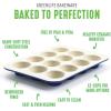 imageGreenLife 12Cup Muffin Pan Healthy Ceramic Nonstick Bakeware PFOA ampamp PFASFree Cupcake Sheet Durable Baking Tray Versatile Kitchen Essentials Easy Clean Muffin Mold Nonstick Baking Pan BlueBlue