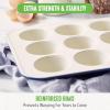 imageGreenLife 12Cup Muffin Pan Healthy Ceramic Nonstick Bakeware PFOA ampamp PFASFree Cupcake Sheet Durable Baking Tray Versatile Kitchen Essentials Easy Clean Muffin Mold Nonstick Baking Pan BlueBlue