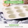 imageGreenLife 12Cup Muffin Pan Healthy Ceramic Nonstick Bakeware PFOA ampamp PFASFree Cupcake Sheet Durable Baking Tray Versatile Kitchen Essentials Easy Clean Muffin Mold Nonstick Baking Pan BlueBlack