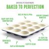 imageGreenLife 12Cup Muffin Pan Healthy Ceramic Nonstick Bakeware PFOA ampamp PFASFree Cupcake Sheet Durable Baking Tray Versatile Kitchen Essentials Easy Clean Muffin Mold Nonstick Baking Pan BlueBlack