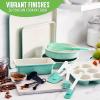 imageGreenLife 12Cup Muffin Pan Healthy Ceramic Nonstick Bakeware PFOA ampamp PFASFree Cupcake Sheet Durable Baking Tray Versatile Kitchen Essentials Easy Clean Muffin Mold Nonstick Baking Pan BlueTurquoise