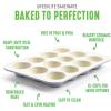imageGreenLife 12Cup Muffin Pan Healthy Ceramic Nonstick Bakeware PFOA ampamp PFASFree Cupcake Sheet Durable Baking Tray Versatile Kitchen Essentials Easy Clean Muffin Mold Nonstick Baking Pan BlueGray
