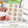 imageGreenLife 12Cup Muffin Pan Healthy Ceramic Nonstick Bakeware PFOA ampamp PFASFree Cupcake Sheet Durable Baking Tray Versatile Kitchen Essentials Easy Clean Muffin Mold Nonstick Baking Pan BlueTurquoise