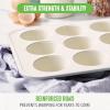 imageGreenLife 12Cup Muffin Pan Healthy Ceramic Nonstick Bakeware PFOA ampamp PFASFree Cupcake Sheet Durable Baking Tray Versatile Kitchen Essentials Easy Clean Muffin Mold Nonstick Baking Pan BluePeriwinkle