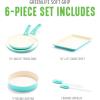 imageGreenLife 12Cup Muffin Pan Healthy Ceramic Nonstick Bakeware PFOA ampamp PFASFree Cupcake Sheet Durable Baking Tray Versatile Kitchen Essentials Easy Clean Muffin Mold Nonstick Baking Pan BlueTurquoise