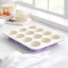 imageGreenLife 12Cup Muffin Pan Healthy Ceramic Nonstick Bakeware PFOA ampamp PFASFree Cupcake Sheet Durable Baking Tray Versatile Kitchen Essentials Easy Clean Muffin Mold Nonstick Baking Pan BlueLavender