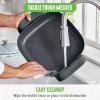imageGreenLife 12quot 5QT Square Electric Skillet Glass Vented Lid Ceramic PFASFree Nonstick Coated Interior Adjustable Temperature Control Cool Touch Handles Quick Even Heating Scratch ResistantBlackBlack