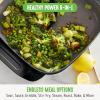 imageGreenLife 12quot 5QT Square Electric Skillet Glass Vented Lid Ceramic PFASFree Nonstick Coated Interior Adjustable Temperature Control Cool Touch Handles Quick Even Heating Scratch ResistantBlackBlack