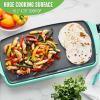 imageGreenLife 20 Extra Large Electric Griddle NonToxic PFAS ampamp PFOAFree Ceramic Nonstick Temperature Control Quick Even Heating Removable Drip Tray Pancakes Eggs Sausage Easy Clean BlackTurquoise