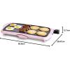 imageGreenLife 20 Extra Large Electric Griddle NonToxic PFAS ampamp PFOAFree Ceramic Nonstick Temperature Control Quick Even Heating Removable Drip Tray Pancakes Eggs Sausage Easy Clean BlackSoft Pink
