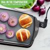 imageGreenLife 20 Extra Large Electric Griddle NonToxic PFAS ampamp PFOAFree Ceramic Nonstick Temperature Control Quick Even Heating Removable Drip Tray Pancakes Eggs Sausage Easy Clean BlackBlack