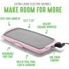 imageGreenLife 20 Extra Large Electric Griddle NonToxic PFAS ampamp PFOAFree Ceramic Nonstick Temperature Control Quick Even Heating Removable Drip Tray Pancakes Eggs Sausage Easy Clean BlackSoft Pink