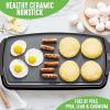 imageGreenLife 20 Extra Large Electric Griddle NonToxic PFAS ampamp PFOAFree Ceramic Nonstick Temperature Control Quick Even Heating Removable Drip Tray Pancakes Eggs Sausage Easy Clean BlackBlack