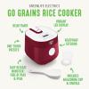 imageGreenLife 4Cup Digital Rice Cooker PFAS ampamp PFOAFree Removable Ceramic Dishwasher Safe Pot Healthy Cooking Oats Grains ampamp More Auto Presets Touchscreen Delay ampamp Keep Warm Paddle Included BlackRed