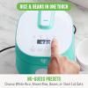 imageGreenLife 4Cup Digital Rice Cooker PFAS ampamp PFOAFree Removable Ceramic Dishwasher Safe Pot Healthy Cooking Oats Grains ampamp More Auto Presets Touchscreen Delay ampamp Keep Warm Paddle Included BlackTurquoise