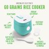 imageGreenLife 4Cup Digital Rice Cooker PFAS ampamp PFOAFree Removable Ceramic Dishwasher Safe Pot Healthy Cooking Oats Grains ampamp More Auto Presets Touchscreen Delay ampamp Keep Warm Paddle Included BlackTurquoise