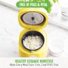 imageGreenLife 4Cup Digital Rice Cooker PFAS ampamp PFOAFree Removable Ceramic Dishwasher Safe Pot Healthy Cooking Oats Grains ampamp More Auto Presets Touchscreen Delay ampamp Keep Warm Paddle Included BlackYellow