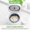 imageGreenLife 4Cup Digital Rice Cooker PFAS ampamp PFOAFree Removable Ceramic Dishwasher Safe Pot Healthy Cooking Oats Grains ampamp More Auto Presets Touchscreen Delay ampamp Keep Warm Paddle Included BlackWhite