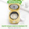 imageGreenLife 4Cup Digital Rice Cooker PFAS ampamp PFOAFree Removable Ceramic Dishwasher Safe Pot Healthy Cooking Oats Grains ampamp More Auto Presets Touchscreen Delay ampamp Keep Warm Paddle Included BlackButter Yellow