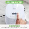 imageGreenLife 4Cup Digital Rice Cooker PFAS ampamp PFOAFree Removable Ceramic Dishwasher Safe Pot Healthy Cooking Oats Grains ampamp More Auto Presets Touchscreen Delay ampamp Keep Warm Paddle Included BlackWhite