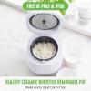 imageGreenLife 4Cup Digital Rice Cooker PFAS ampamp PFOAFree Removable Ceramic Dishwasher Safe Pot Healthy Cooking Oats Grains ampamp More Auto Presets Touchscreen Delay ampamp Keep Warm Paddle Included BlackWhite