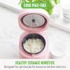 imageGreenLife 4Cup Digital Rice Cooker PFAS ampamp PFOAFree Removable Ceramic Dishwasher Safe Pot Healthy Cooking Oats Grains ampamp More Auto Presets Touchscreen Delay ampamp Keep Warm Paddle Included BlackPink