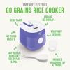imageGreenLife 4Cup Digital Rice Cooker PFAS ampamp PFOAFree Removable Ceramic Dishwasher Safe Pot Healthy Cooking Oats Grains ampamp More Auto Presets Touchscreen Delay ampamp Keep Warm Paddle Included BlackPeriwinkle