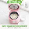 imageGreenLife 4Cup Digital Rice Cooker PFAS ampamp PFOAFree Removable Ceramic Dishwasher Safe Pot Healthy Cooking Oats Grains ampamp More Auto Presets Touchscreen Delay ampamp Keep Warm Paddle Included BlackPink