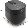 imageGreenLife 4Cup Digital Rice Cooker PFAS ampamp PFOAFree Removable Ceramic Dishwasher Safe Pot Healthy Cooking Oats Grains ampamp More Auto Presets Touchscreen Delay ampamp Keep Warm Paddle Included BlackBlack