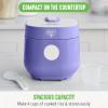 imageGreenLife 4Cup Digital Rice Cooker PFAS ampamp PFOAFree Removable Ceramic Dishwasher Safe Pot Healthy Cooking Oats Grains ampamp More Auto Presets Touchscreen Delay ampamp Keep Warm Paddle Included BlackPeriwinkle
