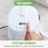 imageGreenLife 4Cup Digital Rice Cooker PFAS ampamp PFOAFree Removable Ceramic Dishwasher Safe Pot Healthy Cooking Oats Grains ampamp More Auto Presets Touchscreen Delay ampamp Keep Warm Paddle Included BlackWhite