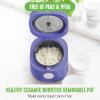imageGreenLife 4Cup Digital Rice Cooker PFAS ampamp PFOAFree Removable Ceramic Dishwasher Safe Pot Healthy Cooking Oats Grains ampamp More Auto Presets Touchscreen Delay ampamp Keep Warm Paddle Included BlackPeriwinkle