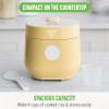 imageGreenLife 4Cup Digital Rice Cooker PFAS ampamp PFOAFree Removable Ceramic Dishwasher Safe Pot Healthy Cooking Oats Grains ampamp More Auto Presets Touchscreen Delay ampamp Keep Warm Paddle Included BlackButter Yellow