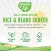imageGreenLife 4Cup Digital Rice Cooker PFAS ampamp PFOAFree Removable Ceramic Dishwasher Safe Pot Healthy Cooking Oats Grains ampamp More Auto Presets Touchscreen Delay ampamp Keep Warm Paddle Included BlackTurquoise