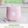 imageGreenLife 4Cup Digital Rice Cooker PFAS ampamp PFOAFree Removable Ceramic Dishwasher Safe Pot Healthy Cooking Oats Grains ampamp More Auto Presets Touchscreen Delay ampamp Keep Warm Paddle Included BlackPink