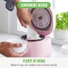 imageGreenLife 4Cup Digital Rice Cooker PFAS ampamp PFOAFree Removable Ceramic Dishwasher Safe Pot Healthy Cooking Oats Grains ampamp More Auto Presets Touchscreen Delay ampamp Keep Warm Paddle Included BlackPink