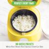 imageGreenLife 4Cup Digital Rice Cooker PFAS ampamp PFOAFree Removable Ceramic Dishwasher Safe Pot Healthy Cooking Oats Grains ampamp More Auto Presets Touchscreen Delay ampamp Keep Warm Paddle Included BlackYellow
