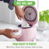 imageGreenLife 4Cup Digital Rice Cooker PFAS ampamp PFOAFree Removable Ceramic Dishwasher Safe Pot Healthy Cooking Oats Grains ampamp More Auto Presets Touchscreen Delay ampamp Keep Warm Paddle Included BlackPink