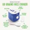 imageGreenLife 4Cup Digital Rice Cooker PFAS ampamp PFOAFree Removable Ceramic Dishwasher Safe Pot Healthy Cooking Oats Grains ampamp More Auto Presets Touchscreen Delay ampamp Keep Warm Paddle Included BlackNight Blue