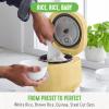 imageGreenLife 4Cup Digital Rice Cooker PFAS ampamp PFOAFree Removable Ceramic Dishwasher Safe Pot Healthy Cooking Oats Grains ampamp More Auto Presets Touchscreen Delay ampamp Keep Warm Paddle Included BlackButter Yellow